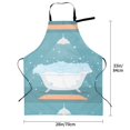 thumbnail image 2 of Kdxio Bathtub with Soap Bubbles Apron with Pockets Adjustable Kitchen Aprons for Men Women Waterproof Aprons for Cooking,Drawing,Crafting, Baking Household Cleaning, 2 of 8