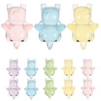 OULII Resin Elephant Figurines Assorted Colors Glow in The Dark for Decor