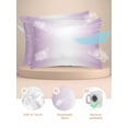 thumbnail image 2 of Light Purple Ombre Pillow Cases Queen Size Set of 2, Smooth Satin Pillowcase for Hair and Skin, Modern Gradient Abstract Art Decorative Cooling Bed Pillow Covers with Zipper, 20x30 Inches, 2 of 5