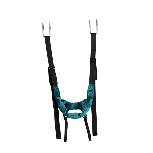 Cervical Traction Device Overhead Traction Stretcher Adjustable Neck Headwear blue