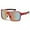 Red Frame XL Frame, variant on Oversized Large Sports Shield Baseball Cycling Sunglasses Orange Mirror Lens