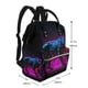 thumbnail image 2 of Fotbe Futuristic Purple Panther A、 Mochila Maternidad - Lona de Sarga Impermeable, Mochila de Pañales de Gran Capacidad con Múltiples Bolsillos y Correas Ajustables, 2 of 6