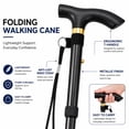 thumbnail image 6 of Folding Cane for Men & Women, Adjustable Height Lightweight Aluminum Walking Stick with Ergonomic Handle & Non-Slip Tip, Collapsible Travel Cane for Seniors, Elderly & Injured, 6 of 10