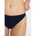 thumbnail image 4 of Time and Tru Women's and Women's Plus Low Rise Cheeky Eyelet Bikini Bottoms, Sizes XS-3X, 4 of 5