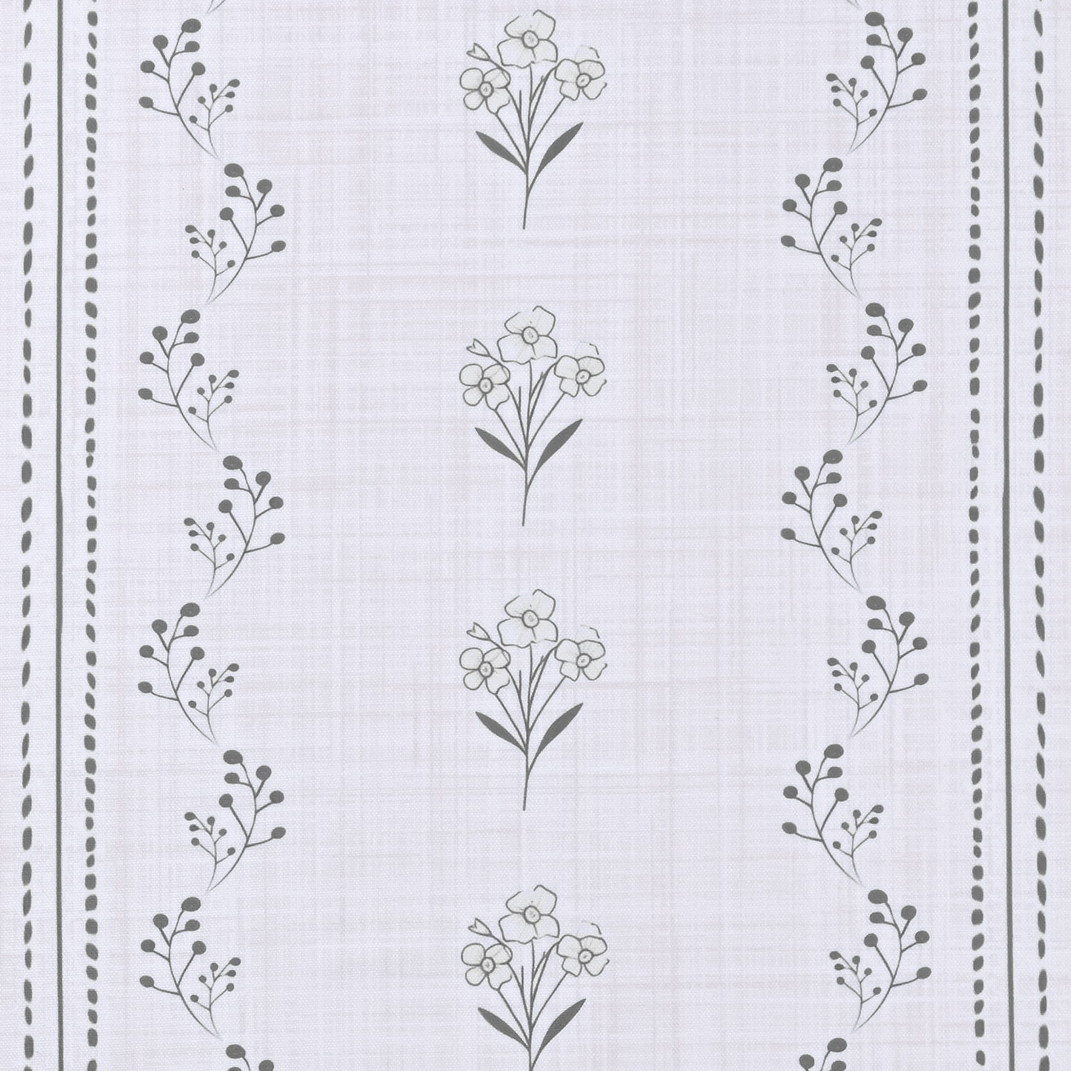 Invoibler Boho Floral Print Curtain Panels, Light Filtering Window Drapes for Bedroom and Living Room, Gray, 52" W x 84" L, Set of 2