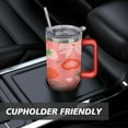 thumbnail image 7 of Strawberry Bow 40 Oz Tumbler with Handle Lid and Straw, Stainless Steel Double Walled Vacuum Insulated Cup, Cute Anniversary Wedding Birthday Gifts Tumbler for Women Men Friends Outdoor Indoor, 7 of 7