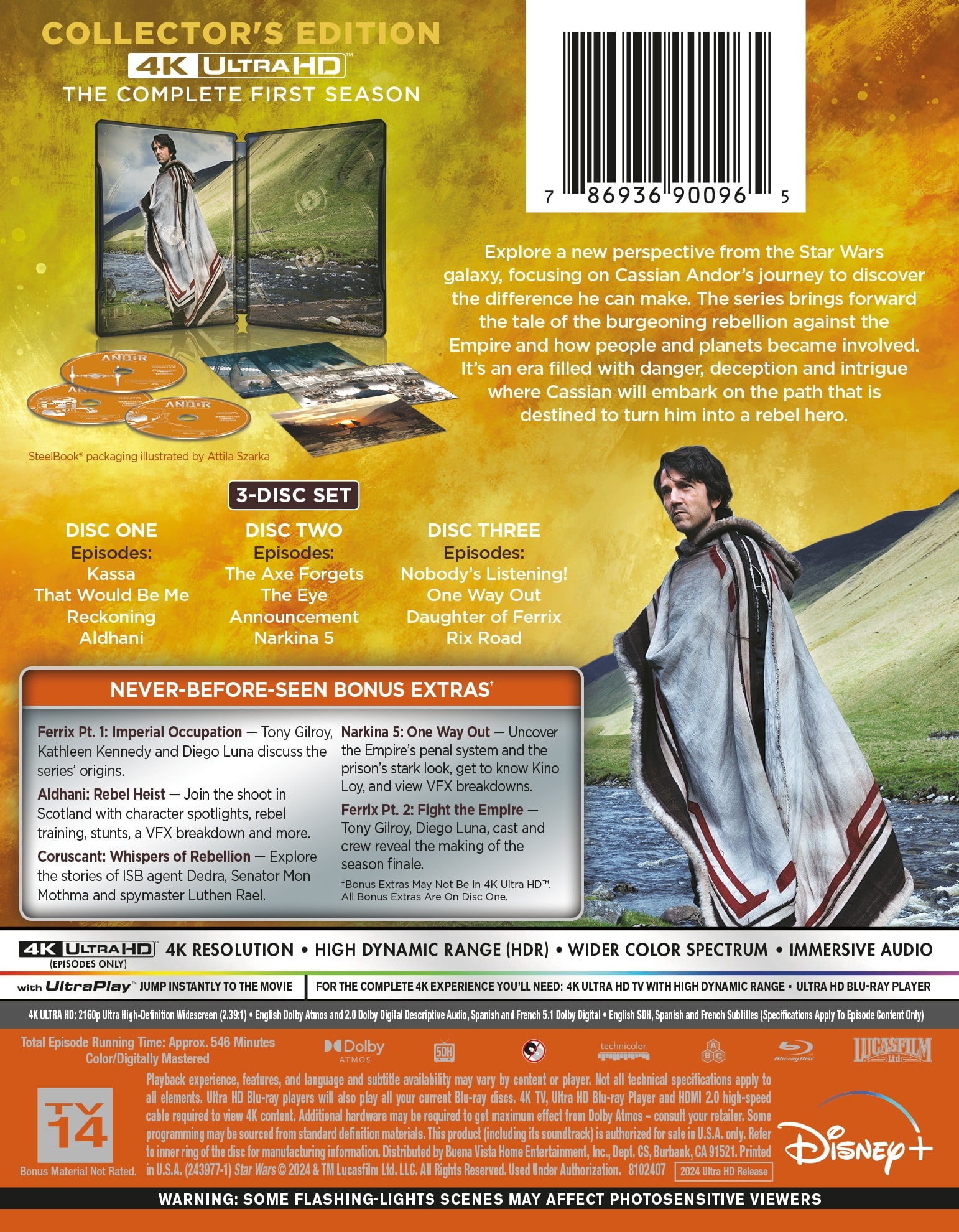 Andor: The Complete First Season (4K Ultra HD) (Steelbook), Disney, Sci-Fi & Fantasy