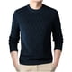 thumbnail image 2 of Blusas y camisas de manga larga con cuello redondo para hombre, moda informal, color liso, cuello redondo, manga larga, abrigo holgado, abrigo de poliéster para hombre, 2 of 8