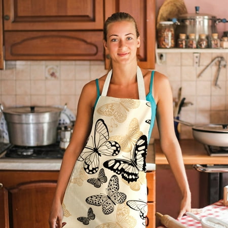 

DagobertNiko 1Pc Parent Adult The Family Kitchen Lovely Print Linen Family Aprons