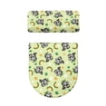 thumbnail image 5 of HELLHERO Rainbow Clover Pattern Soft Toilet Top Cover Elastic Bottom Stretch Stays in Place Round Toilet Lid Dust Cover Fits All Toilet Shapes Bathroom Home Machine, 5 of 8