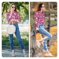 thumbnail image 7 of KLL Love Dog Print Women's Long Sleeve Pajamas with Pants Sleepwear Loungewear 2 Set-XX-Large, 7 of 7