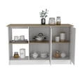 thumbnail image 3 of Newboti Furniture Kitchen Island Padua, Kitchen, White / Light Oak 41591, 3 of 8