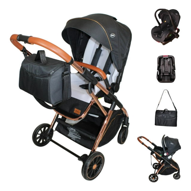 Carriola 4 En 1 Con Base Para Autoasiento Borah - Ibaby negro