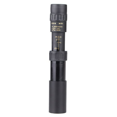 10-300*40 HD Monocular Telescope Long Range Zoom for Outdoor Hunting Camping Tourism High Power Compact Monocular for Adults Kid (SPT11876BK)