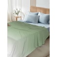 thumbnail image 5 of Sage Green Flat Sheets Only Twin XL Size, Soft Breathable Bed Top Sheets for Mattress, Farmhouse Sage Green Ombre Luxury Bedding Flat Sheets for Home Hotel Bedroom Bed Protection, 5 of 9