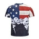 thumbnail image 3 of Moda Camisetas divertidas para hombres Flag Holiday Fancy Dress Cuello 3D Skull Head Print Tee M - 3XL L, 3 of 9