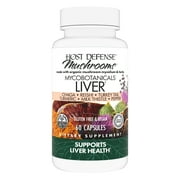 FUNGI PERFECTI Host Defense, MycoBotanicals Liver Capsules, Supports Liver Health and Detoxification, Mushroom and Herb Supplement, 60 capsules, Unflavored