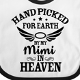 thumbnail image 4 of Inktastic Handpicked for Earth by My Mimi in Heaven with Angel Wings Boys or Girls Baby Bib, 4 of 4