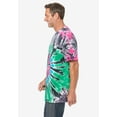 thumbnail image 3 of KingSize Men's Big & Tall Lightweight Tie-Dye Crewneck Tee - 3XL, Teal Tie Dye, 3 of 4