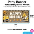 thumbnail image 3 of Big Dot of Happiness Dig It - Construction Kraft Paper Banner, Construction Truck Happy Birthday Party Banner, Printed Brown Paper Party Sign Decoration – 1 Count, 3 of 5