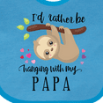 thumbnail image 4 of Inktastic Sloth I'd Rather Be Hanging with Papa Boys or Girls Baby Bib, 4 of 4