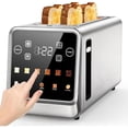 thumbnail image 1 of ONSON Grille-Pain Intelligent à 4 Tranches avec Écran Tactile Numérique, Fentes Extra Larges, Acier Inoxydable, 5 Réglages de Pain et 6 Options de Brunissage, 1 of 6