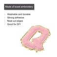 thumbnail image 3 of Uxcell Chenille Letter Patches Iron on Letter Patches Pink Alphabet Q 3in Height for Clothing Pack of 4, 3 of 5