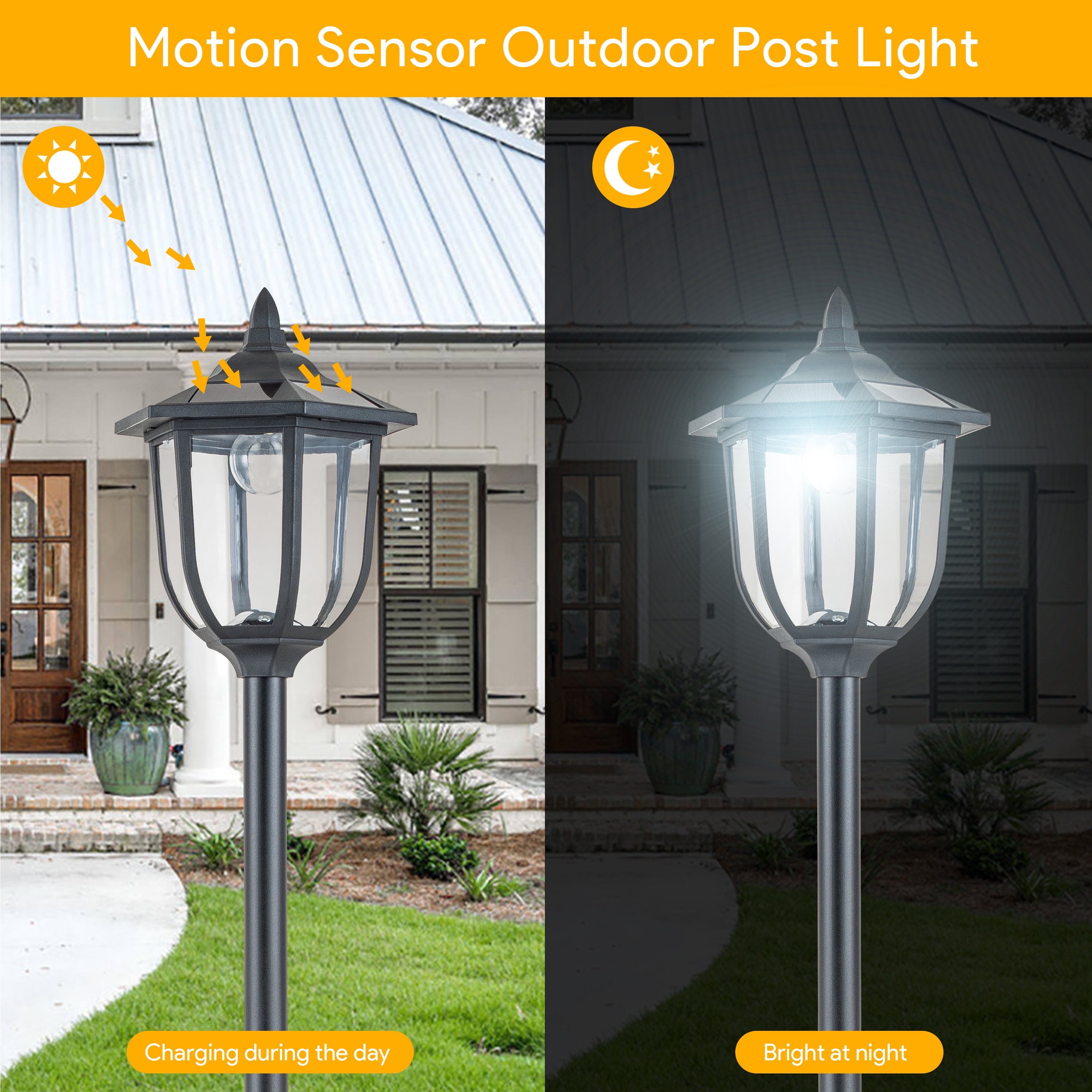C Cattleya 1-Light Dusk to Dawn LED Outdoor Solar Post Light