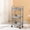 Gray, variant on 3 Tier Utilitys Rolling Cart with Handle, Multifunctional Storage Organizer Rolling Carts with Wheels, Collapsibles Utilitys Cart Rolling Wheels Rolling Storage Cart for Home Office Kitchen