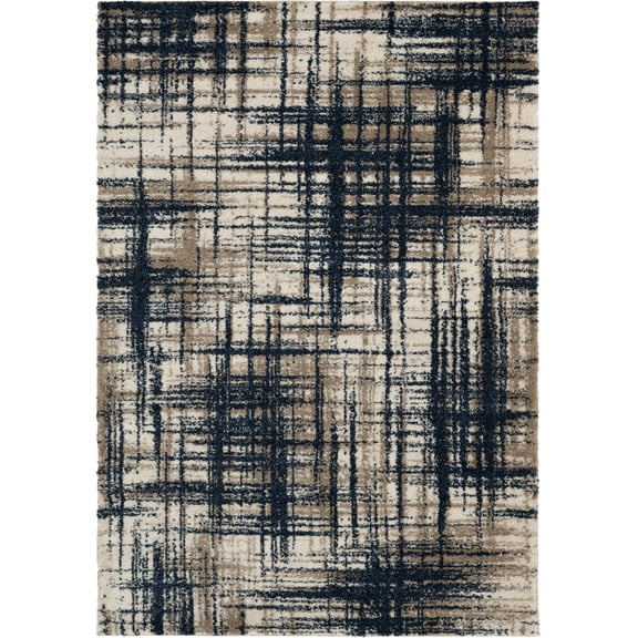 Mainstays Crosshatch Navy Accent Rug