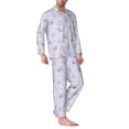 thumbnail image 2 of Uemuo daisy and butterfly Pattern 2-Piece Loungewear Set - Men’s Soft Sleepwear, Cozy Winter PJs, Comfy Sleep Set-X-Large, 2 of 7