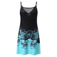 thumbnail image 4 of SMihono Robe d'Été pour Femmes Grande Taille Mode Robes pour Femmes Été Imprimé Décontracté Col en V Sans Manches Vacances Robe Courte, 4 of 5