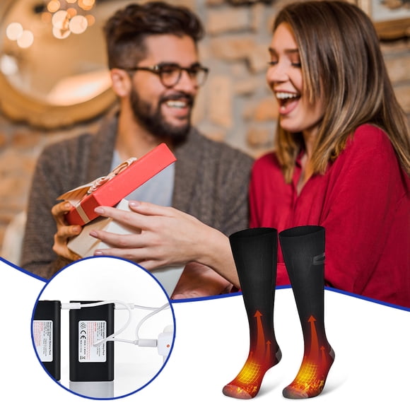 Calcetines Calentados Recargables por USB BuyWeekMX Calentadores de Pies Calcetines Calefactores Eléctricos