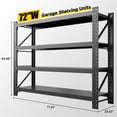 thumbnail image 2 of STANI 5000 LBS Heavy Duty 4-Tier Metal Shelving Unit, 71"W Adjustable Industrial Garage Storage Shelves, Boltless Steel Storage Rack for Warehouse,Basement, Workshop, 2 of 9