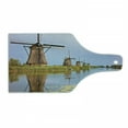 thumbnail image 1 of Dutch Cutting Board, Landscape Image of Traditional Wooden Windmills from Kinderdijk, Decorative Tempered Glass Cutting and Serving Board, in 3 Sizes, by Ambesonne, 1 of 2