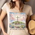thumbnail image 4 of He Is Risen Matthew 28:6 Christian T-Shirt for Men and Women, Natural, Size S, 4 of 6