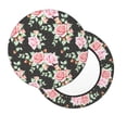 thumbnail image 2 of Balery Rose Flowers Fundas de asiento para taburete de bar redondo de tela de terciopelo ajustables que protegen de arañazos y manchas para sillas de 14 a 17 pulgadas.-14 inch, 2 of 7