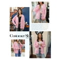 thumbnail image 3 of HUBERY Women Daisy Print Single-Breasted Long Sleeve Knitwear Cardigan, 3 of 6