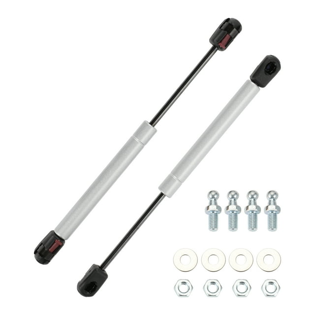 Unique Bargains 2 Set 45lb/200N/20kg 10inch/254mm Gas Struts Silver Tone for Car Truck RV Boat