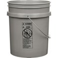 thumbnail image 3 of LZHF 5 Gallon Grey Food Grade Bucket with Black Screw on Lid, BPA Free Container (Pack of 3) Made in USA, 3 of 4