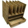 thumbnail image 4 of Excello Global Products Wooden Vertical Letter Tray Desk Organizer - Brown - EGP-HD-0422, 4 of 5