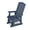 Navy blue, variant on Mosbrisa HIPS Poly Lumber Patio Glider with Cup Holders, High Backrest and Deep Contoured Seat,  for Outdoor, Porch,  Garden, Black