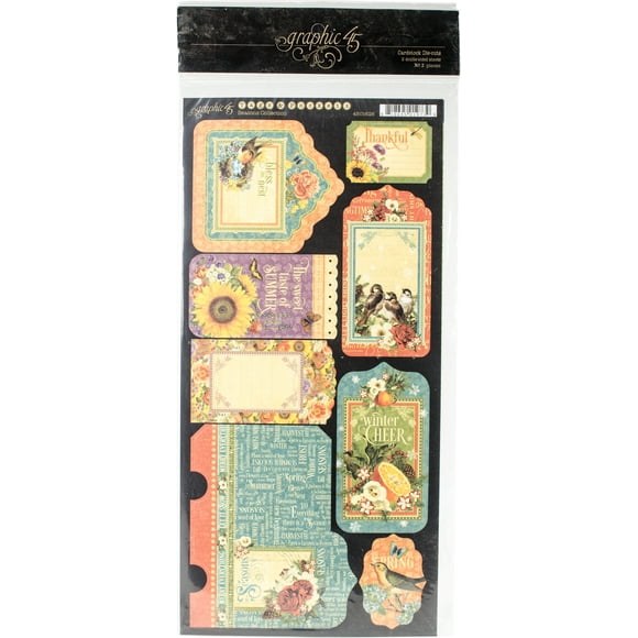 Seasons Cardstock Die-Cuts 6"X12" Sheets 2/Pkg-Tags & Pockets