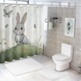 thumbnail image 7 of Patifu Bunny Hill Butterfly Chic Modern Bathroom Decor Shower Curtain with Hooks 100% Polyester Fiber 60"x72, 7 of 7