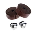 thumbnail image 6 of Cycling Bicycle Road Bike Handlebar Faux Leather Wrap Strip Tape, 2Pcs Bike Handlebar Tapes + 2 Plugs, 6 of 7