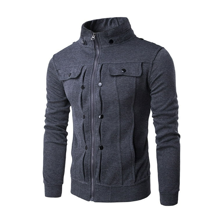 Fashion High Collar Button Long Sleeve Sweatshirt Fashion High Collar Button Long Sleeve Sweatshirt