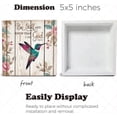 thumbnail image 3 of Hummingbird Wooden Box Sign Hummingbird Gifts Funny Hummingbird Decor for Living Room Shabby Chic Bedroom Decor Shelf Decorations for Home Office Wood Block Signs Housewarming Gifts 5x5 In, 3 of 6