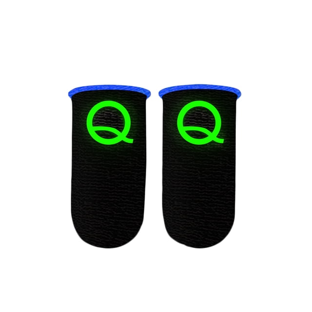 Cateissary 1 par de fundas para dedos para juegos, puntas de dedos luminosas transpirables para PUBG, juegos móviles, pantalla táctil, cubierta para cunas Videojuegos y accesorios No.02
