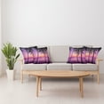 thumbnail image 4 of Ambesonne Tree Throw Pillow Cover 4 Pack, Palms Silhouette Purple, 16", Purple Black, 4 of 5