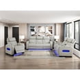 thumbnail image 5 of Lexicon Fairway Faux Leather Power Double Reclining Sofa in Taupe, 5 of 20